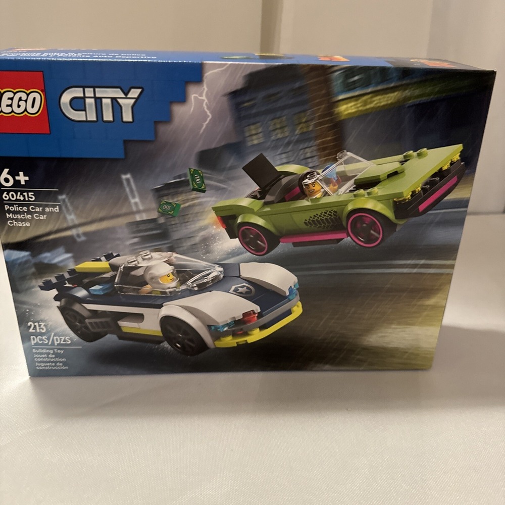 LEGO CITY: Police Car and Muscle Car Chase (60415) Complete With Box Instruction